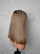 {LAST-PIECE-CLEARANCE} 13x6 HD Lace Front Delicate Hairline Ombre Blonde Human Hair Lace Wig