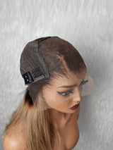 {LAST-PIECE-CLEARANCE} 13x6 HD Lace Front Delicate Hairline Ombre Blonde Human Hair Lace Wig