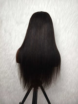 {LAST-PIECE-CLEARANCE} 360 Knot-Free Skin Melt Lace Human Hair Wig Yaki Straight