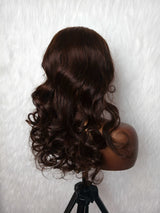 {LAST-PIECE-CLEARANCE} 13x6 Skin Melt Lace Lagos Hairline Brown Human Hair Wig Body Wave