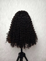 {LAST-PIECE-CLEARANCE} 9x6 Drawstring Melt Lace Bouncy Yaki Wavy Human Hair Wig