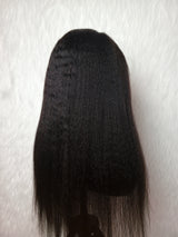 {LAST-PIECE-CLEARANCE} 9x6 HD Lace Drawstring Kinky Straight Human Hair Lace Wig