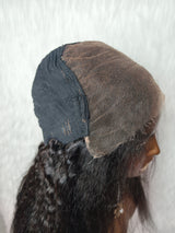 {LAST-PIECE-CLEARANCE} 9x6 HD Lace Drawstring Kinky Straight Human Hair Lace Wig