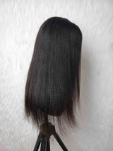 {LAST-PIECE-CLEARANCE} Whole Lace No Mesh Skin Melt Lace Knot-Free Yaki Human Hair Wig