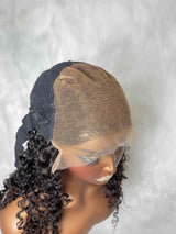 {LAST-PIECE-CLEARANCE} 9x6 Skin Melt Lace Glueless Human Hair Drawstring Wig Burmese Curls