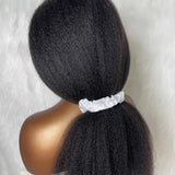 Knot-Free Skin Melt Full Lace Preplucked Human Hair Wig Kinky Straight