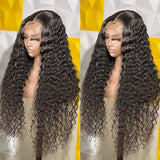 NEW Glueless Air Cap Skin Melt Swiss Lace Preplucked Human Hair Closure Wigs Loose Wave