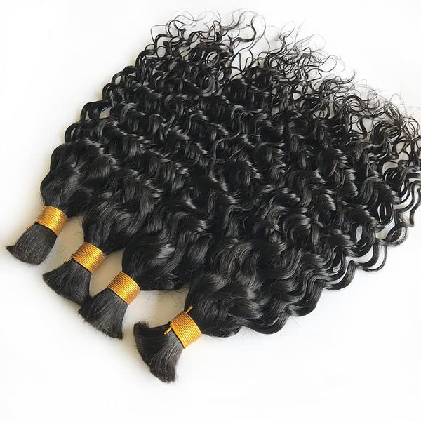 Water Wave Bulk Hair Human Hair Extension For Boho Knotless Braiding