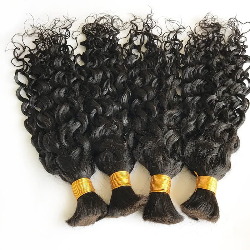 Water Wave Bulk Hair Human Hair Extension For Boho Knotless Braiding