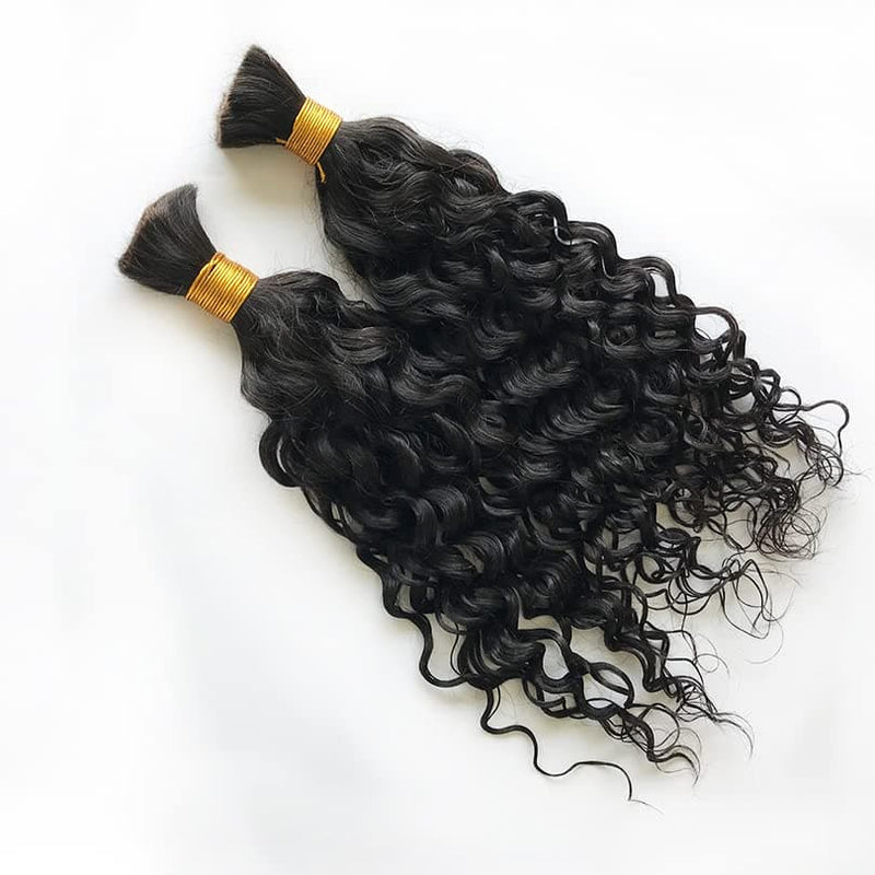 Water Wave Bulk Hair Human Hair Extension For Boho Knotless Braiding