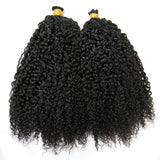 Burmese Kinky Curly Bulk Hair Human Hair Extension For Boho Knotless Braiding