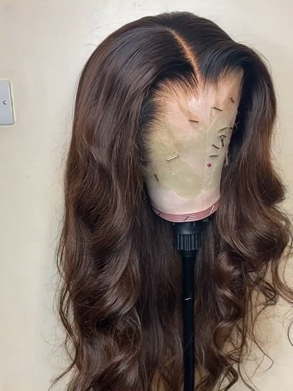 CLEARANCE Deja | Mocha Brown Pre-Plucked Human Hair Lace Front Wig