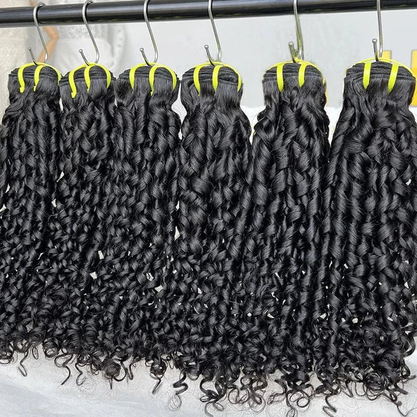 High Quality Human Hair Bundles Weave Hair Extension Pixie Curls