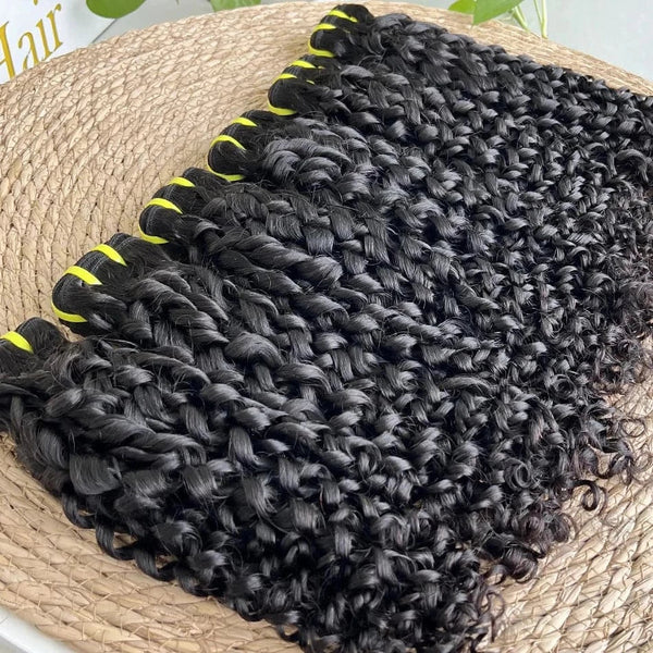 High Quality Human Hair Bundles Weave Hair Extension Pixie Curls