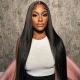 13x6 / 13x4 Full Frontal Straight Preplucked Human Hair Lace Front Wig