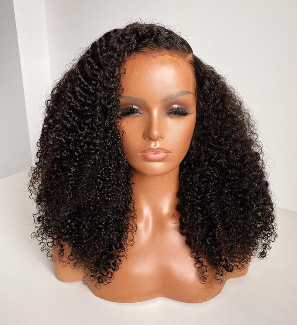 Victoria | 13X4 Preplucked Virgin Human Hair Lace Wig | Kinky Curly