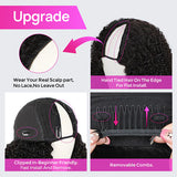 Natural V Part Wig No Leave-out Glueless Human Hair Wigs
