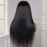 Glueless Air Cap Skin Melt Swiss Lace Preplucked Human Hair Closure Wigs Light Yaki