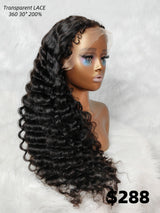 {LAST-PIECE-CLEARANCE} 360 Transparent Lace Wig Human Hair Loose Wave 200% Curly Edge