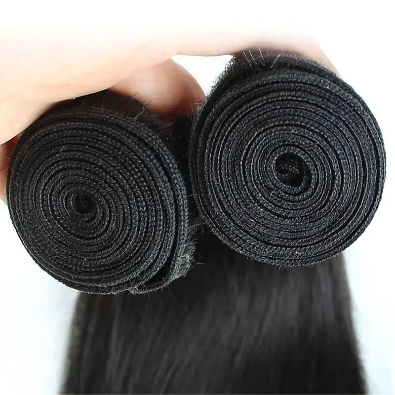 6x6|5x5 Swiss Lace Closure and 2 Bundles Silky Straight Virgin Human Hair Extension