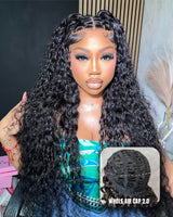 Upgraded Air Cap KNOT-FREE 5x5/13x6 Skin Melt Lace Human Hair Wig Water Wave