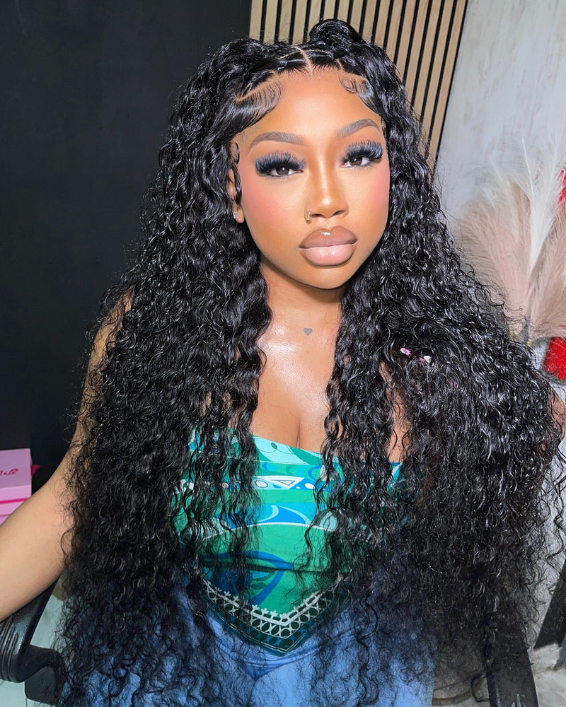 Upgraded Air Cap KNOT-FREE 5x5/13x6 Skin Melt Lace Human Hair Wig Water Wave