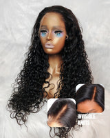 Upgraded Air Cap KNOT-FREE 5x5/13x6 Skin Melt Lace Human Hair Wig Water Wave