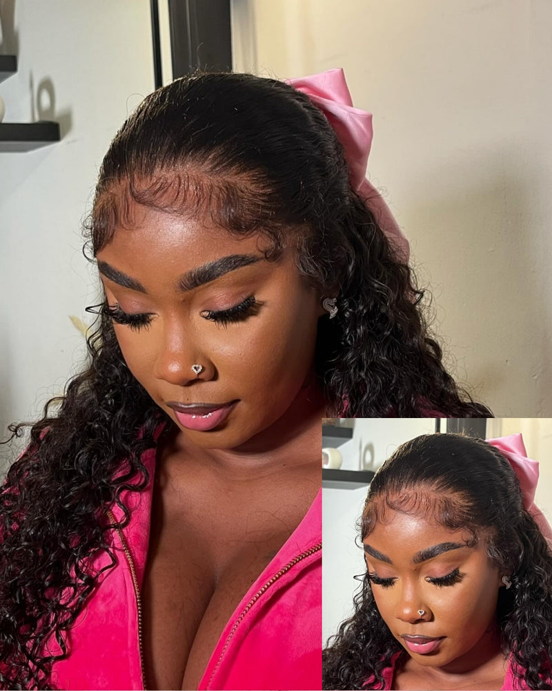 Upgraded Air Cap KNOT-FREE 5x5/13x6 Skin Melt Lace Human Hair Wig Water Wave