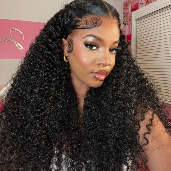 Diamond Fake Scalp 13X6 Human Hair 250% Density Lace Front Wig | Curly