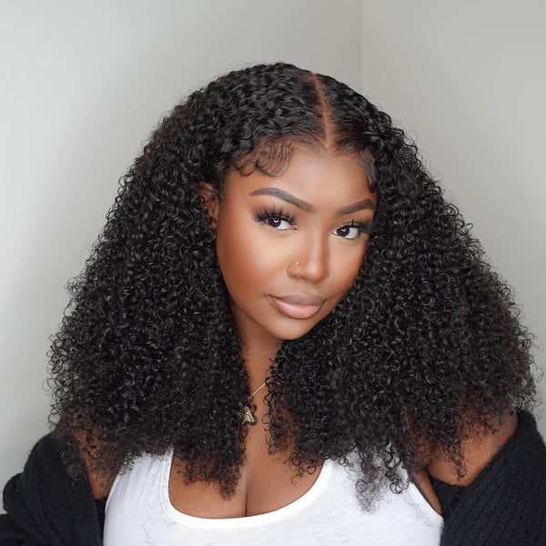 Flash Sale 4X4/13x4 Transparent Lace Wig 250% Human Hair Wig Kinky Curly