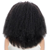 Flip Over Half Wig with Drawstring Afro Kinky Curly Glueless Human Hair Wig