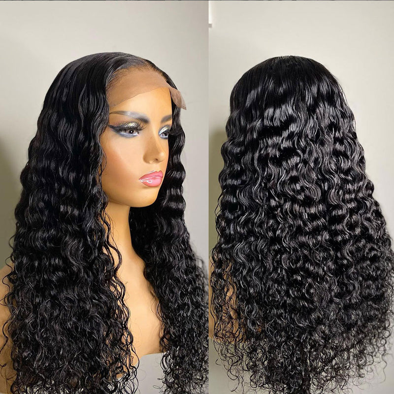 {BLACK FRIDAY 55% OFF} 13x4 Lace Front Water Wave Virgin Human Hair Wigs