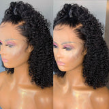 {BLACK FRIDAY 55% OFF} 13x4 Lace Front Straight Kinky Curly Bob Virgin Human Hair Wigs