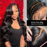 Knot-Free Skin Melt Full Lace Preplucked Human Hair Body Wave Wig