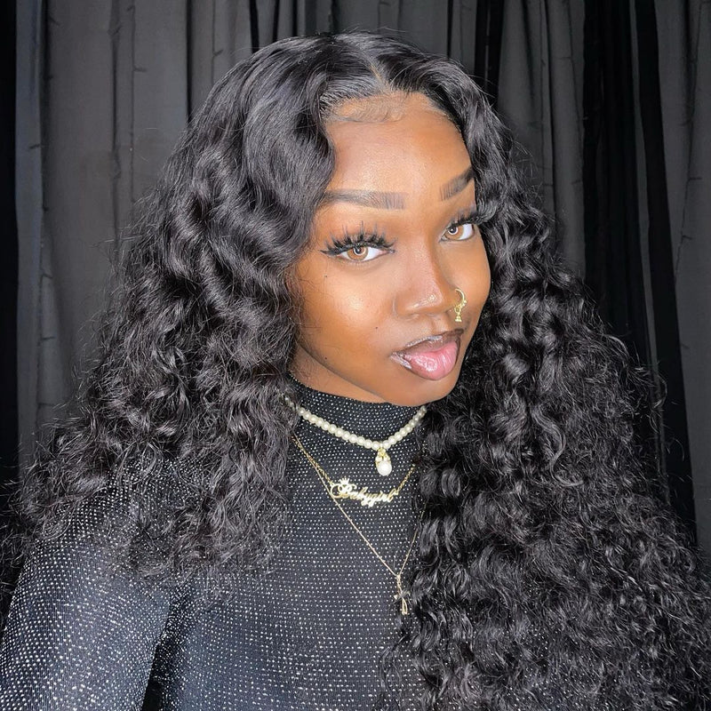 {BLACK FRIDAY 55% OFF} 13x4 Lace Front Water Wave Virgin Human Hair Wigs