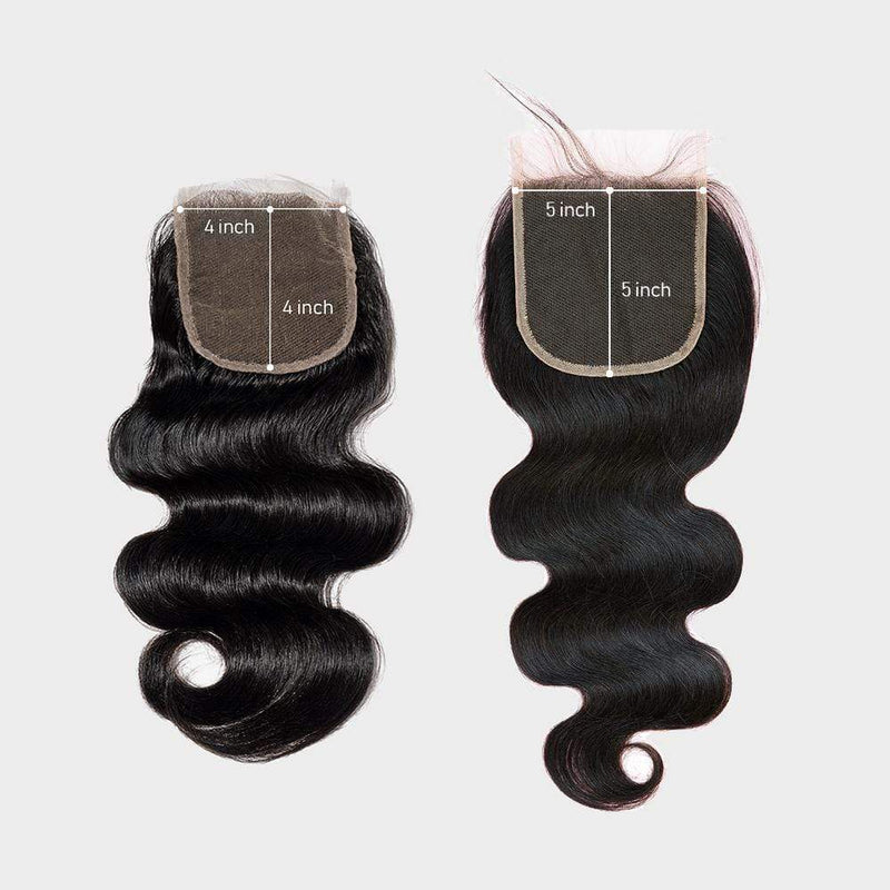 HD Skin Melt Lace Pre-Plucked 4x4/5x5 Lace Closure Human Hair Wave Textures (Not Wig)