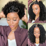 370 Fitted Cap Invisible Strap Skin Melt Lace Frontal Wig | Burmese Curls with Coily Ends