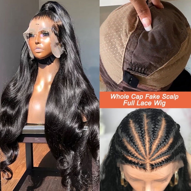 Abigail | Full Lace Fake Scalp Preplucked Virgin Human Hair Wig | Body Wave