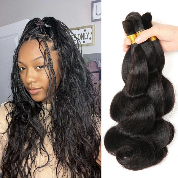 Body Wave Bulk Hair Human Hair Extension For Boho Knotless Braiding