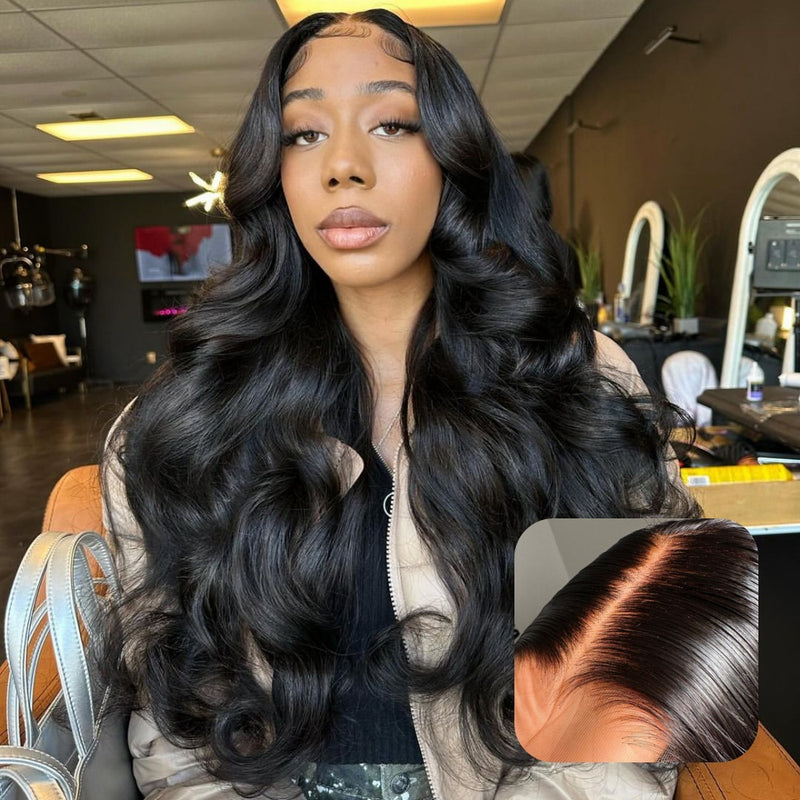 Invisible Strap 360 Skin Melt Lace Wig 2.0 Precut Lace Knot-Free Human Hair Frontal Wig Body Wave