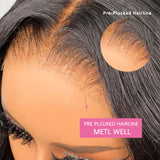 Pre-Cut Lace Glueless 6x4 Skin Melt Swiss Lace Preplucked Human Hair Wear Go Wigs Water Wave
