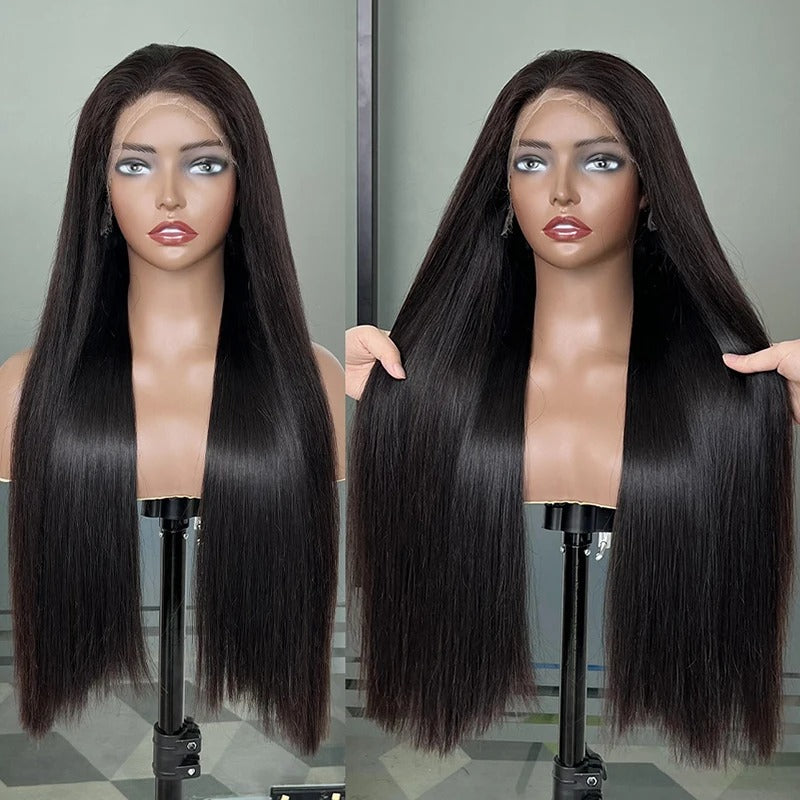 Double Drawn 250% Human Hair 4X4/13x4 Lace Wig Full End Straight Hair Bob Wig
