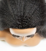 Flip Over Half Wig with Drawstring Kinky Straight Glueless Human Hair Wig