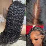 13x4 Knot-Free FULL FRONTAL HD Skin Melt Lace Preplucked Human Hair Lace Wig | Curly