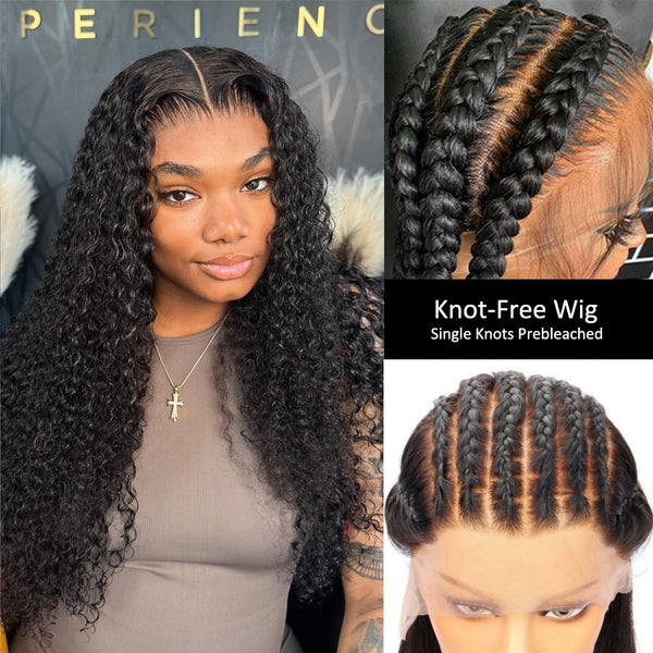 Knot-Free Skin Melt Full Lace Preplucked Human Hair Curly Wig