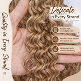 Soft Feather Crochet Braid Honey Blonde Human Hair Extensions