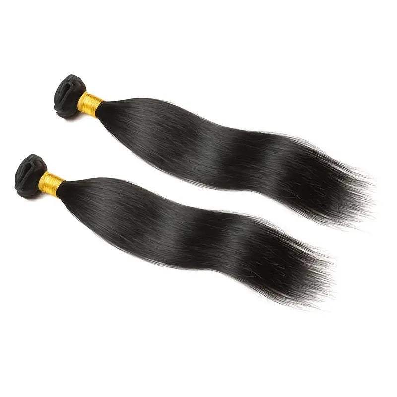 6x6|5x5 Swiss Lace Closure and 2 Bundles Silky Straight Virgin Human Hair Extension