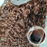{LAST-PIECE-CLEARANCE}  Skin Melt Full Lace Red Brown Deep Curly Human Hair Wig