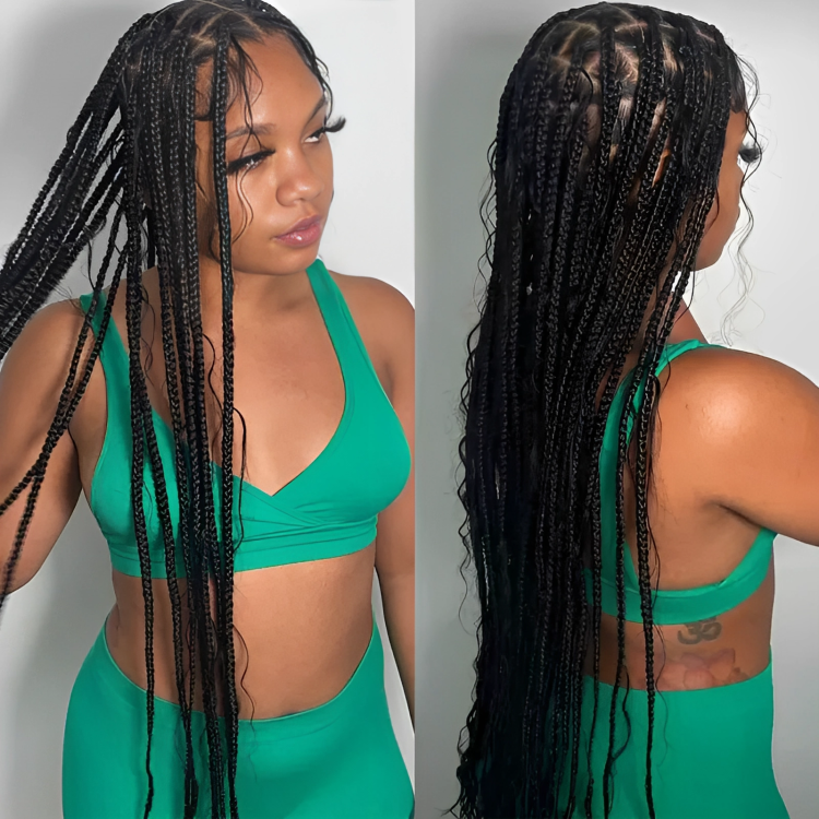 Deep Wave Bulk Hair Human Hair Extension For Boho Knotless Braiding