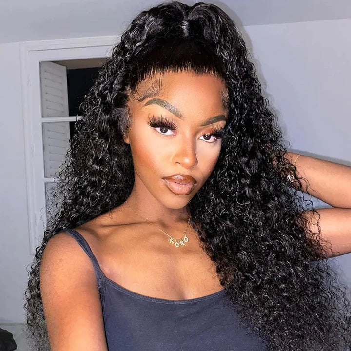 Emma| Preplucked Virgin Human Hair 360 Lace Wig | Deep Curly